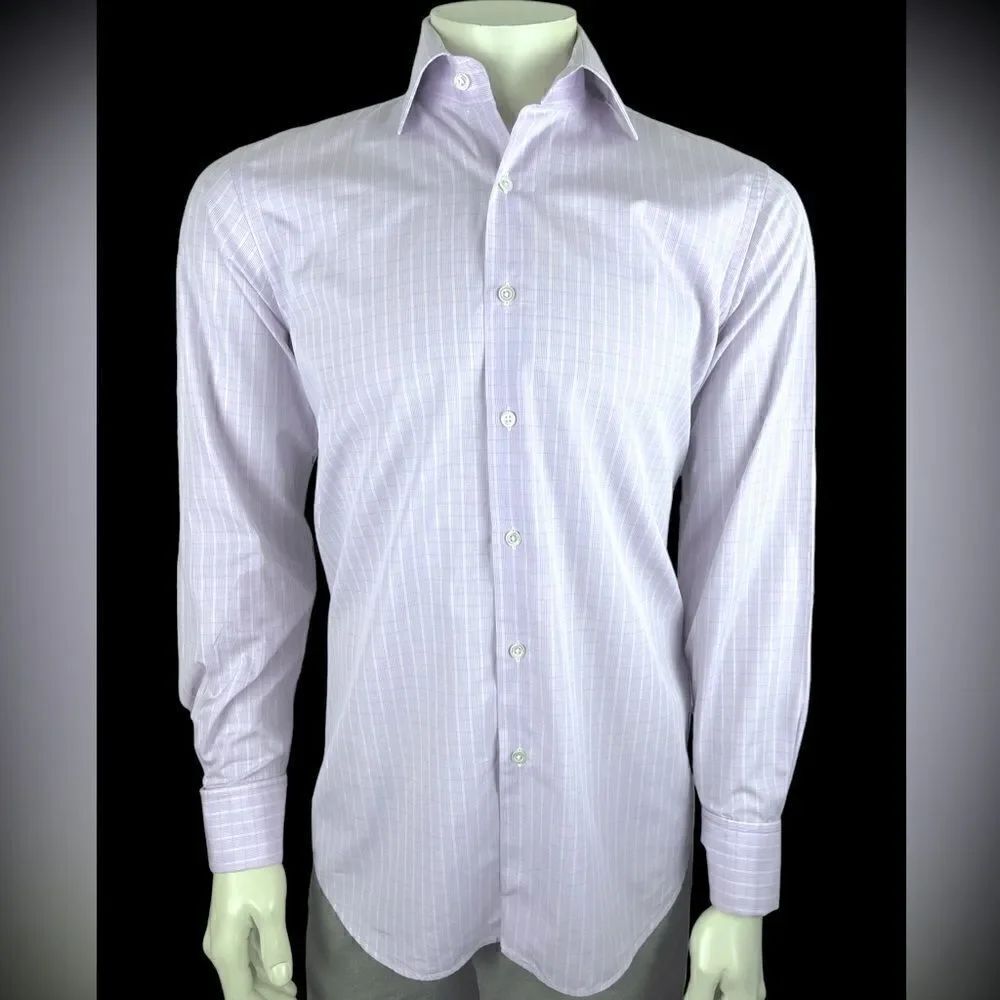 Dunhill London L/S Casual Button Down with French Cuffs Slim Fit Size L (15.5)